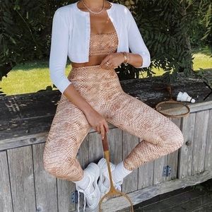 WEWOREWHAT SNAKESKIN LEGGINGS
